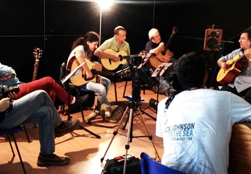 Masterclass di Franco Morone durante la Fiera della liuteria di Cremona organizzato dall'International Acoustic Guitar Meeting nel 2016