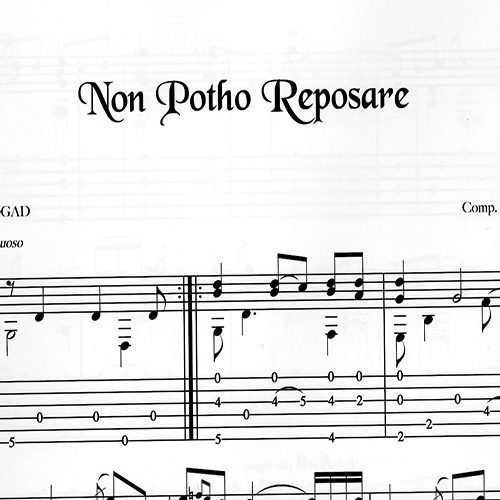 Franco Morone Non-Potho-Reposare Music and tabs